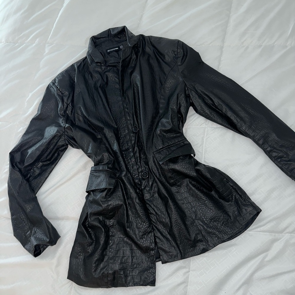 Faux leather jacket